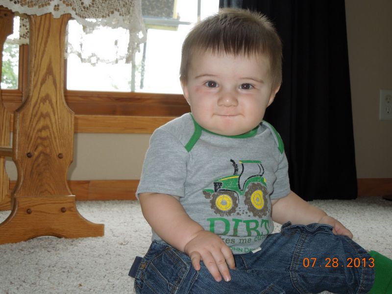 Carson with a tractor t-shirt