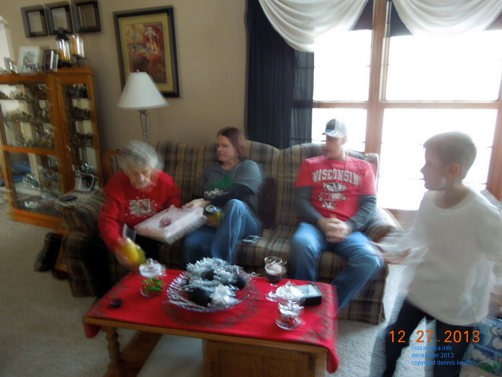 Grandma Emogene opens gifts