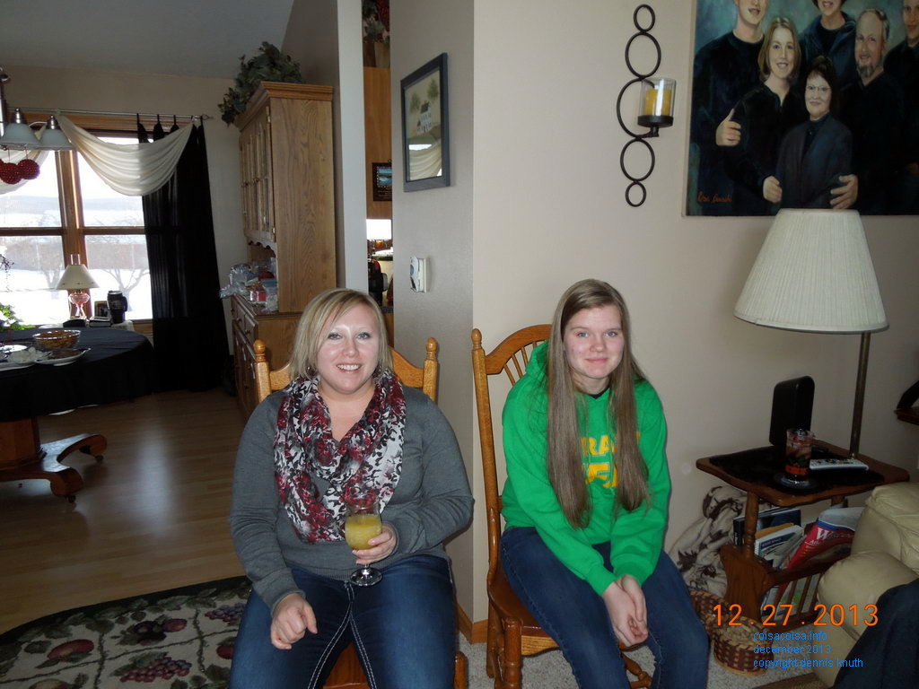 Kelli Saxe and Kelsey Bundy Christmas 2013