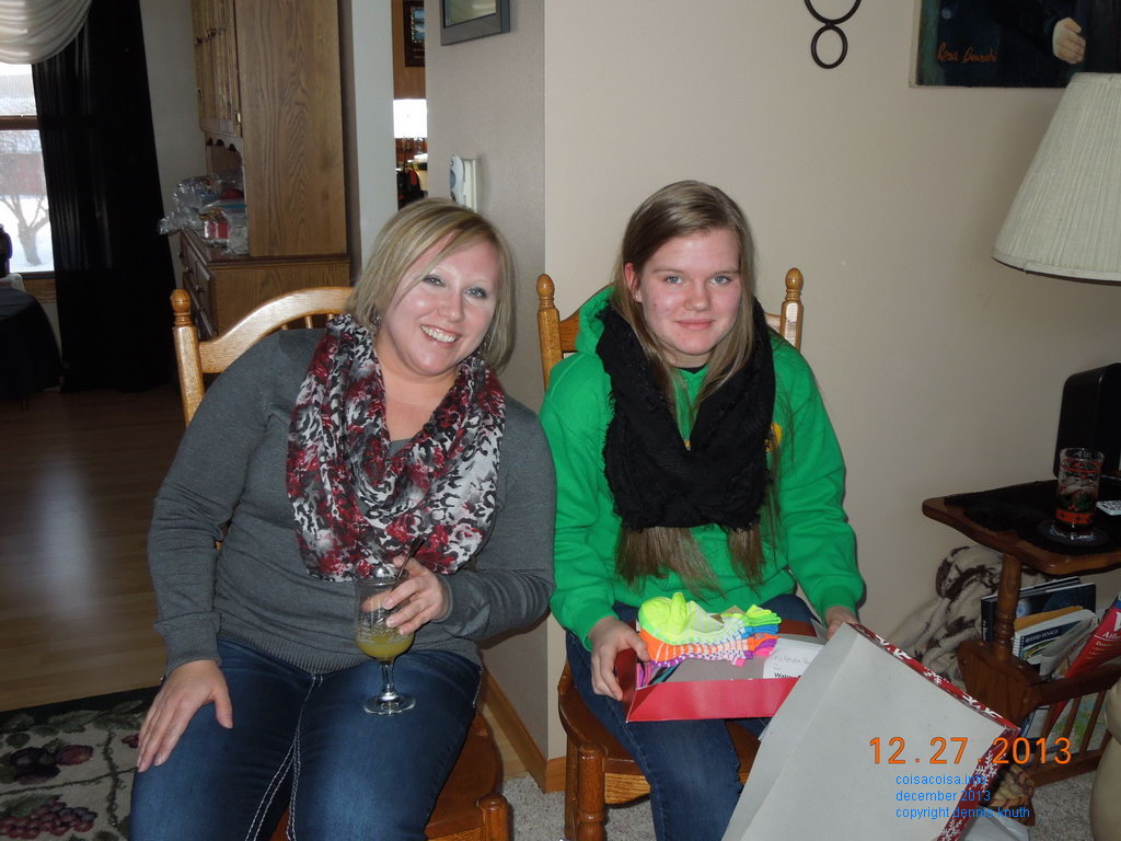 Aunt Kelli Saxe with Kelsey Xmas 2013