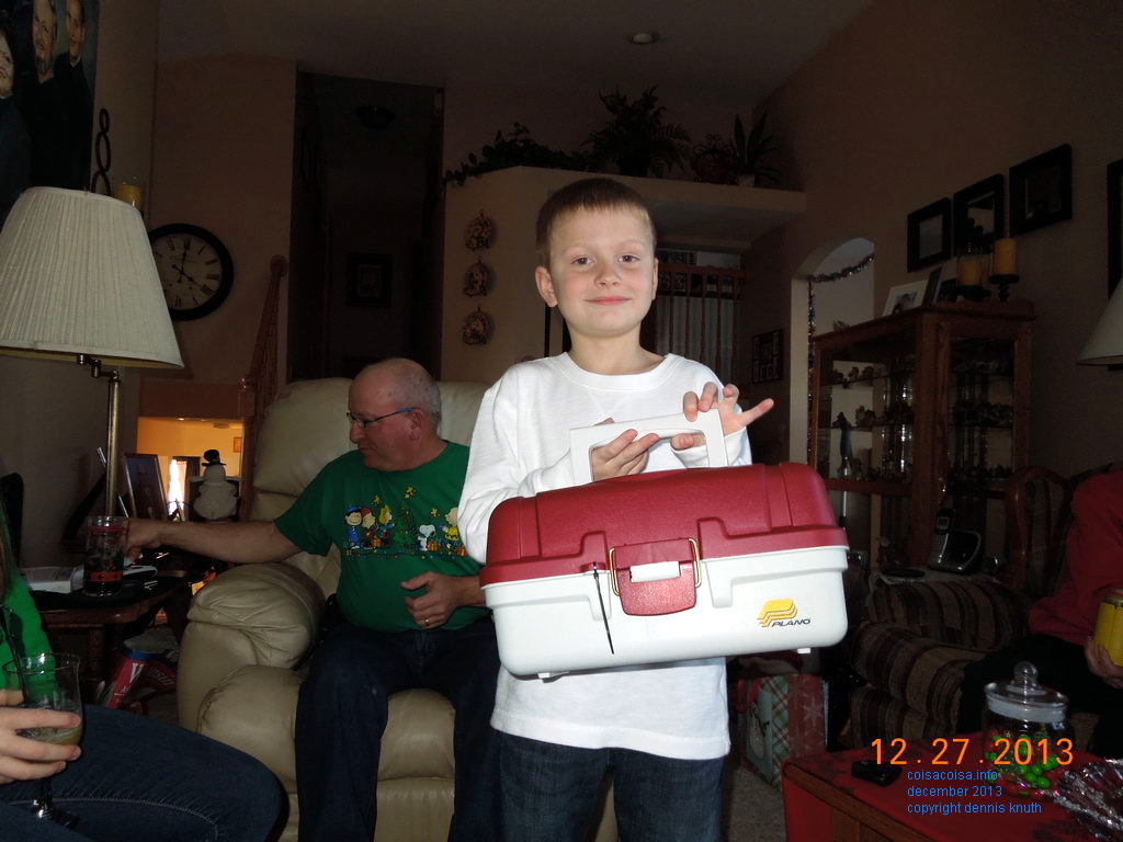 Jared shows his new tacklebox