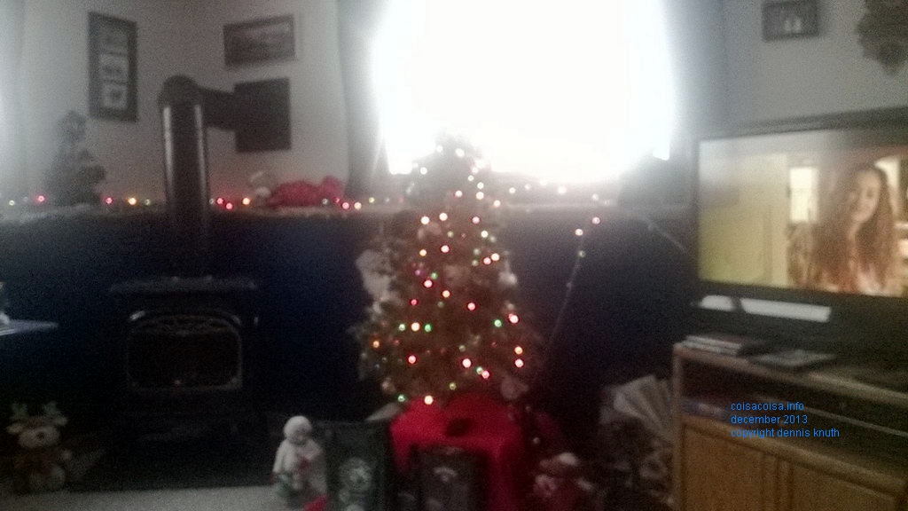 Family room at Xmas time on the farm