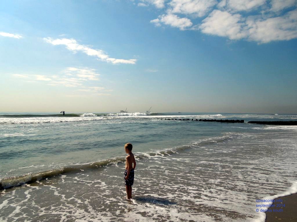 Jared has his first look at the Atlantic Ocean