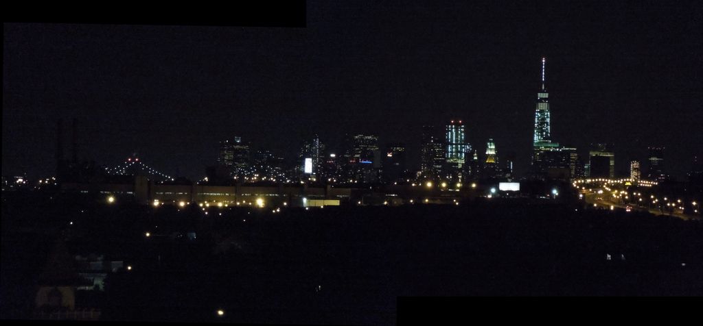New York at night from Queens