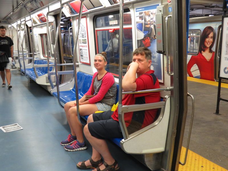 Tom and Abby of Augusta on the train