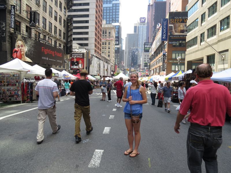 Abby on a Broadway Street Fair