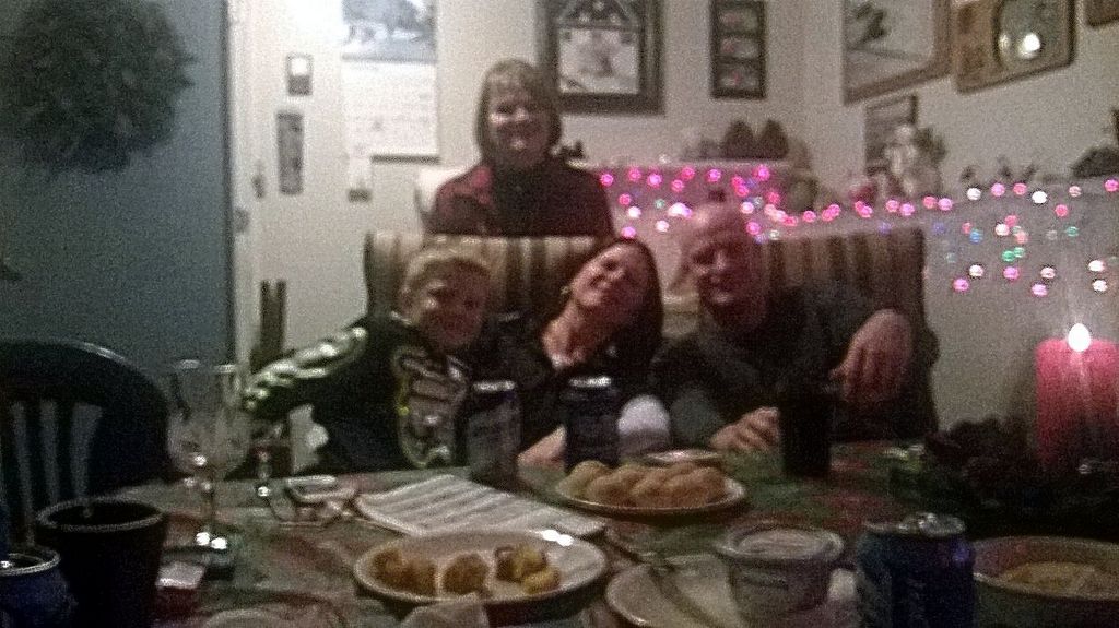 Jared Sherri Kelly and Nathan in the Garage