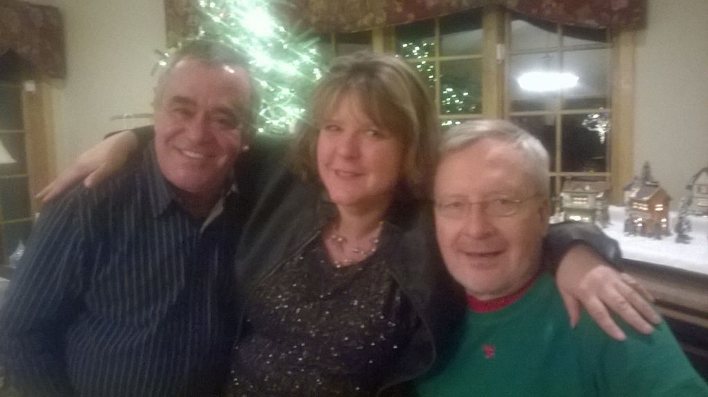 Debbie Dennis and Helton at the cocktail party