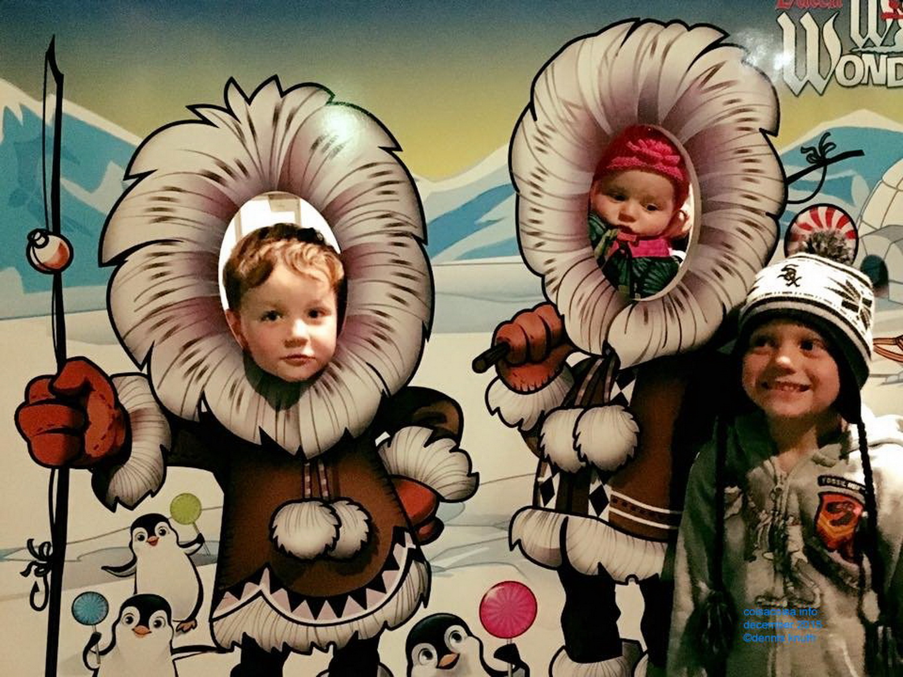 Colin, Gavin and Adeline as Eskimos