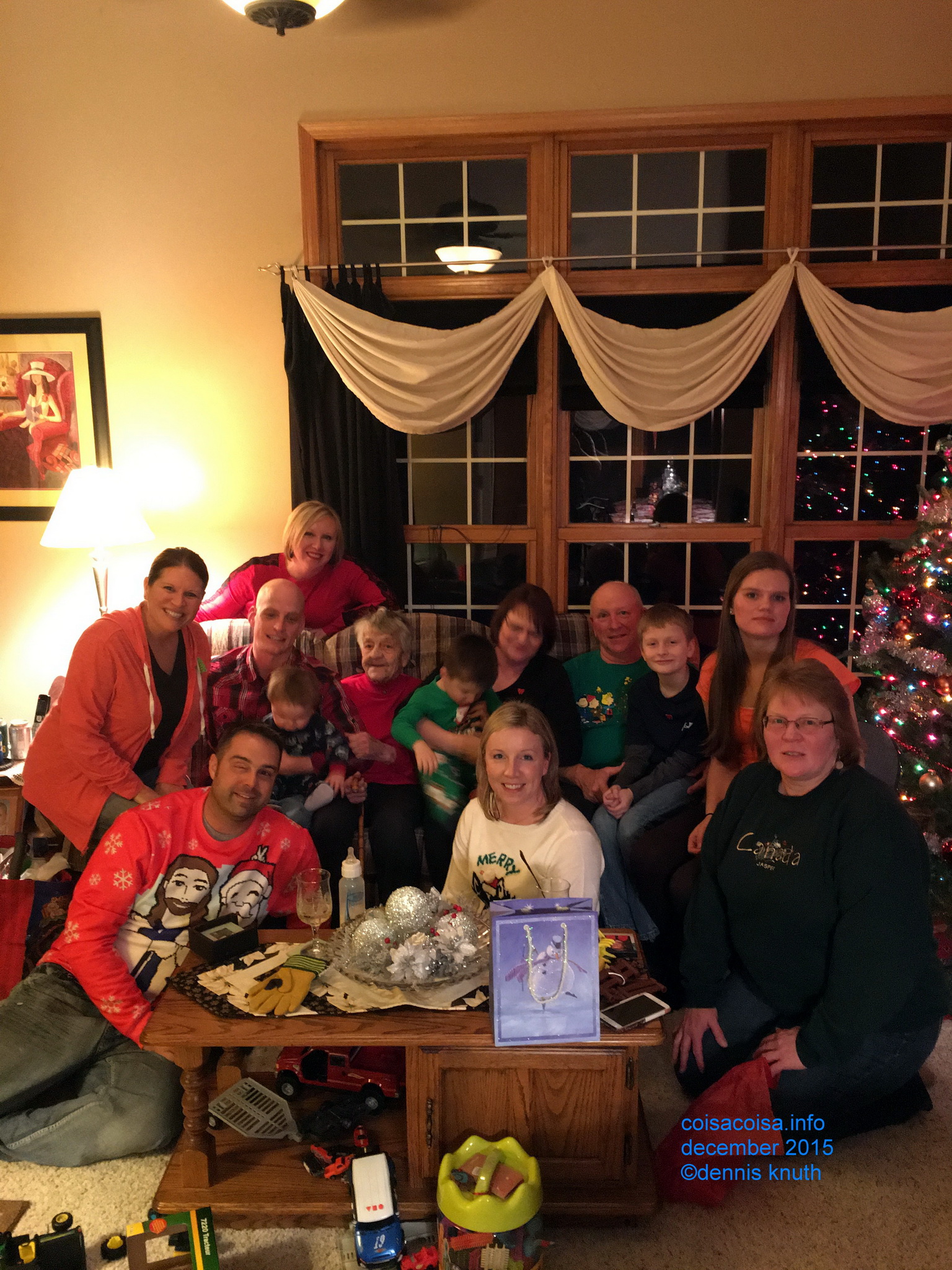 Sherri's Family at Christmas without waiting for Dennis