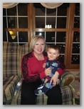 Auntie Kelli with Carson on his 2nd Christmas