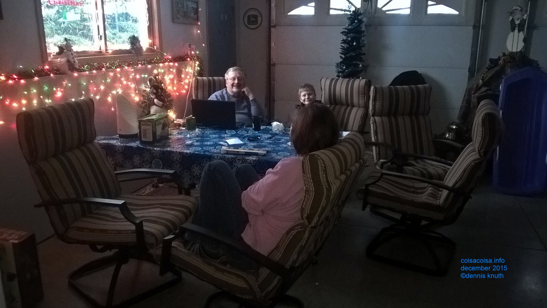 Jared Dennis and Sherri in the Garage