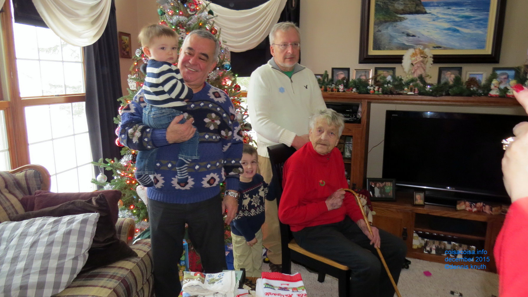 Emogene, Dennis, Helton with Reed and Carson