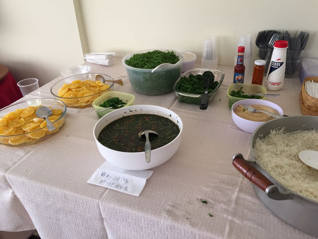 Feijoada dinner table setting