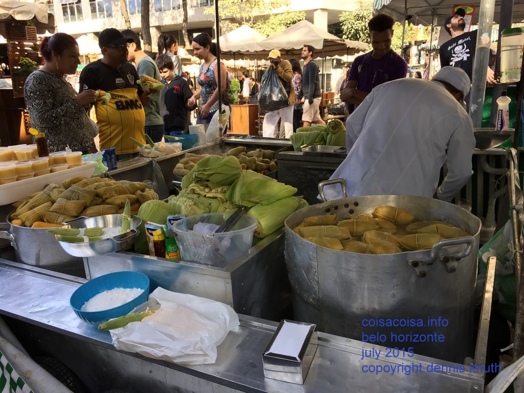 Street fair booth vending sweet corn