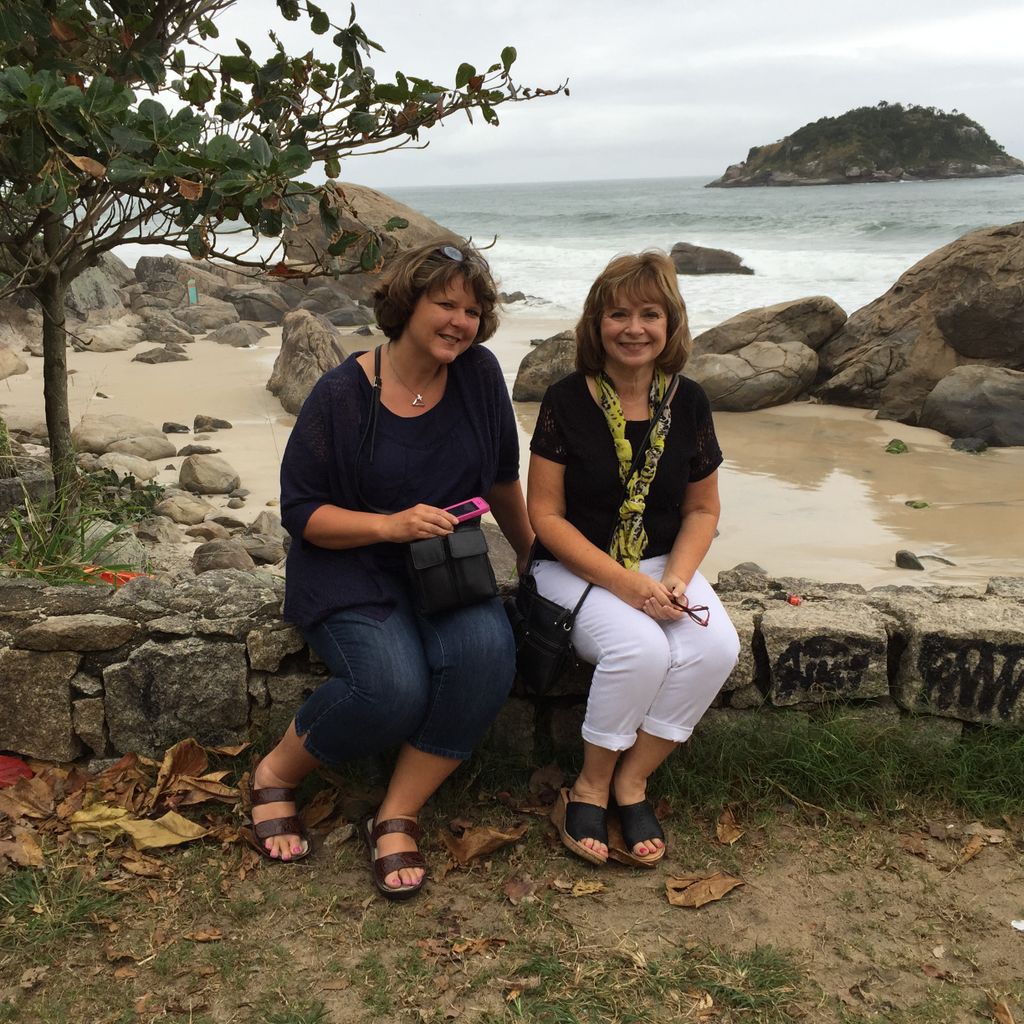 Sharon and Debbie on the beach