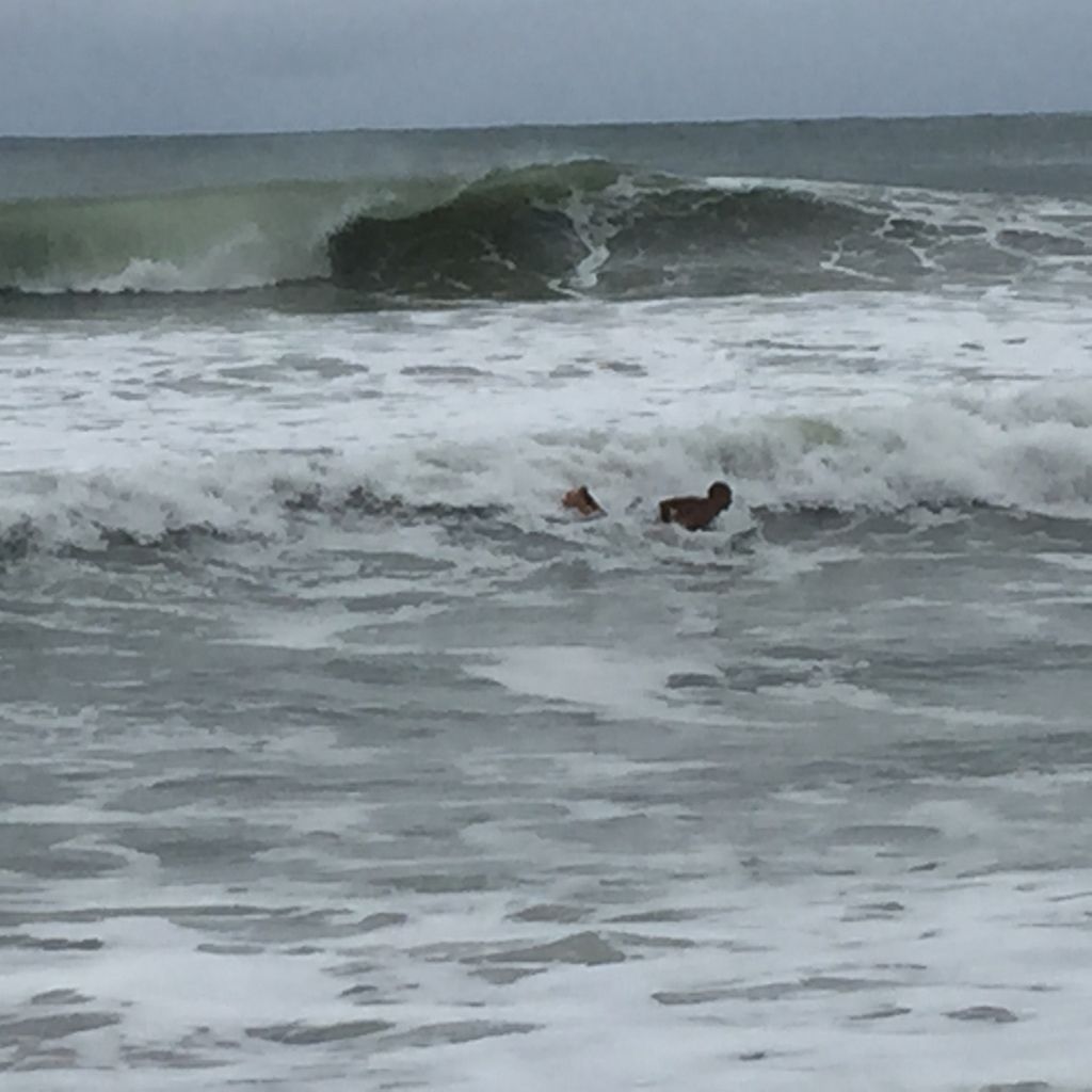 Surfer after the waves