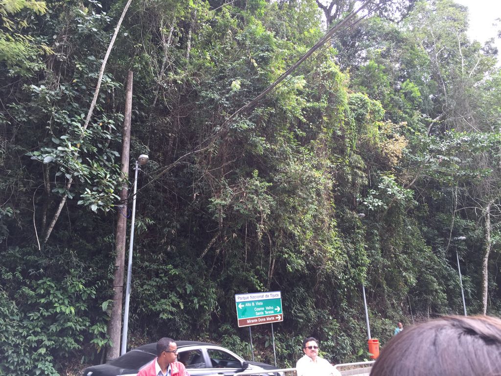 Bus staging area on Corcovado