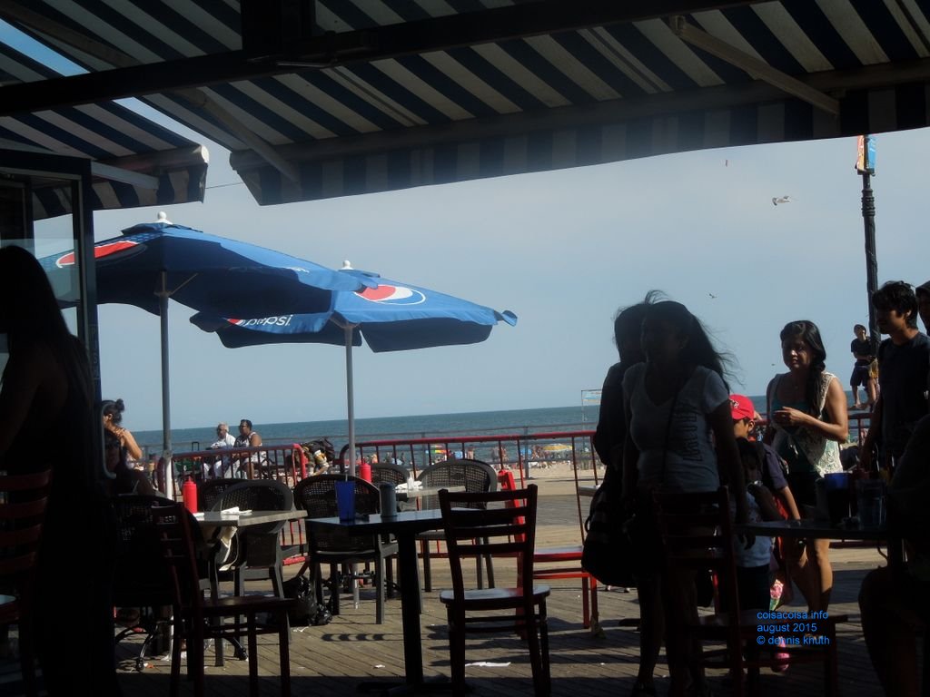 View of the Coney Island Beach from Tom's Restaurant