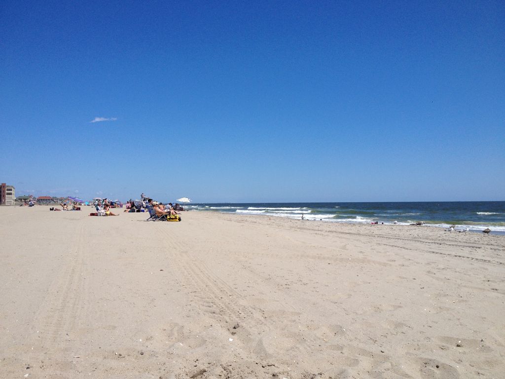 Looking east on the beach