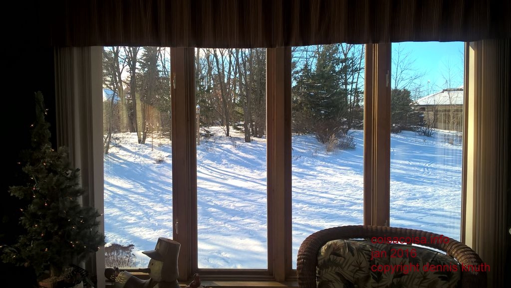 Wisconsin snow out the window