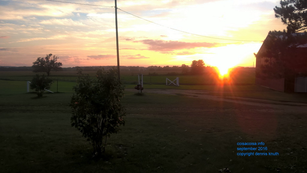 September sunset near Durand Wisconsin