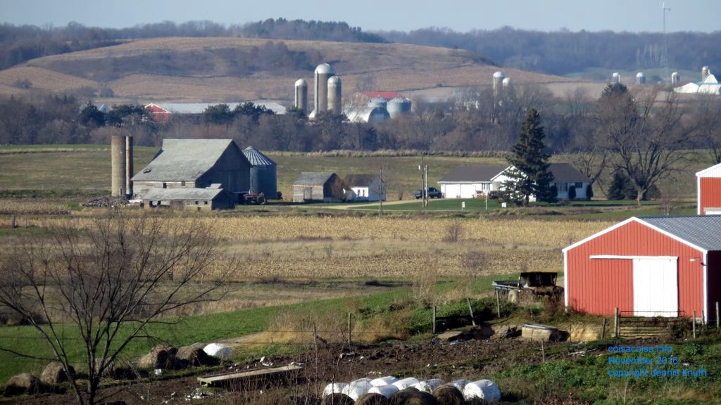 Silos in the Augusta Wisconsin countryside