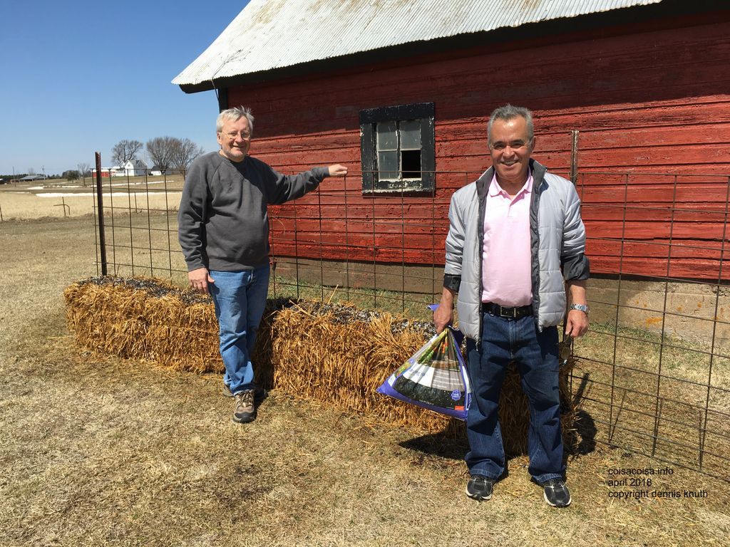 Helton and Dennis's Straw Bale Garden 2018