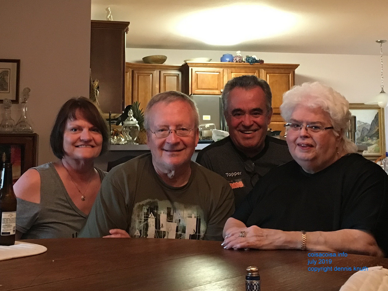 Longtime friends Gloria, Dennis, Helton and Sherri
