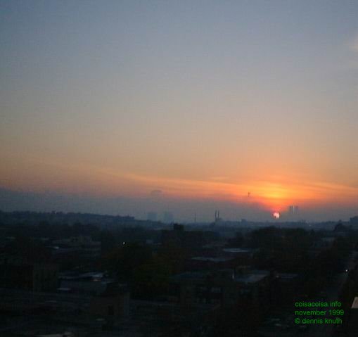 November 8 Sunset 1999 of Downtown Manhattan